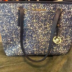 Michael Kors Blue Flower Purse